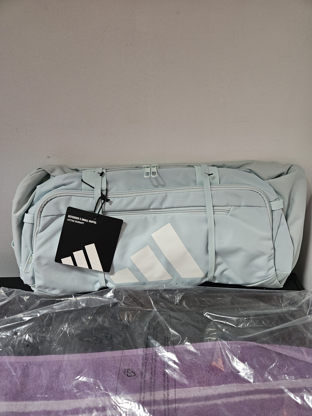 Adidas Light Blue Duffel Bag